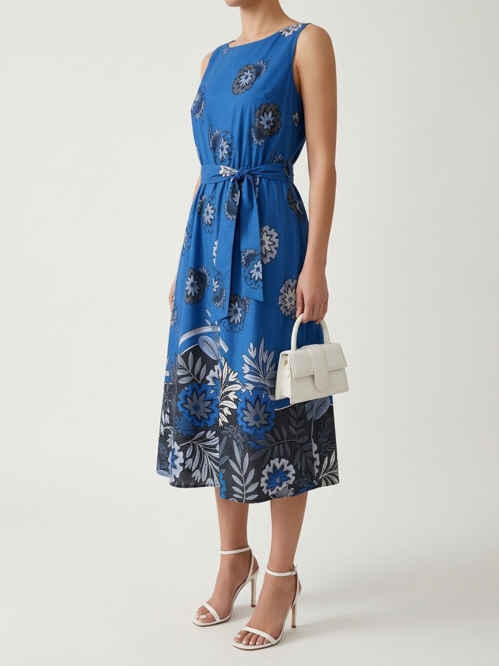 Fresha Tie Front Poplin Midi Dress NWT size Xs-S